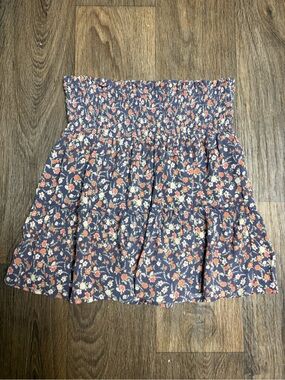 Pink Rose Women's Stretch Floral Skirt Size L